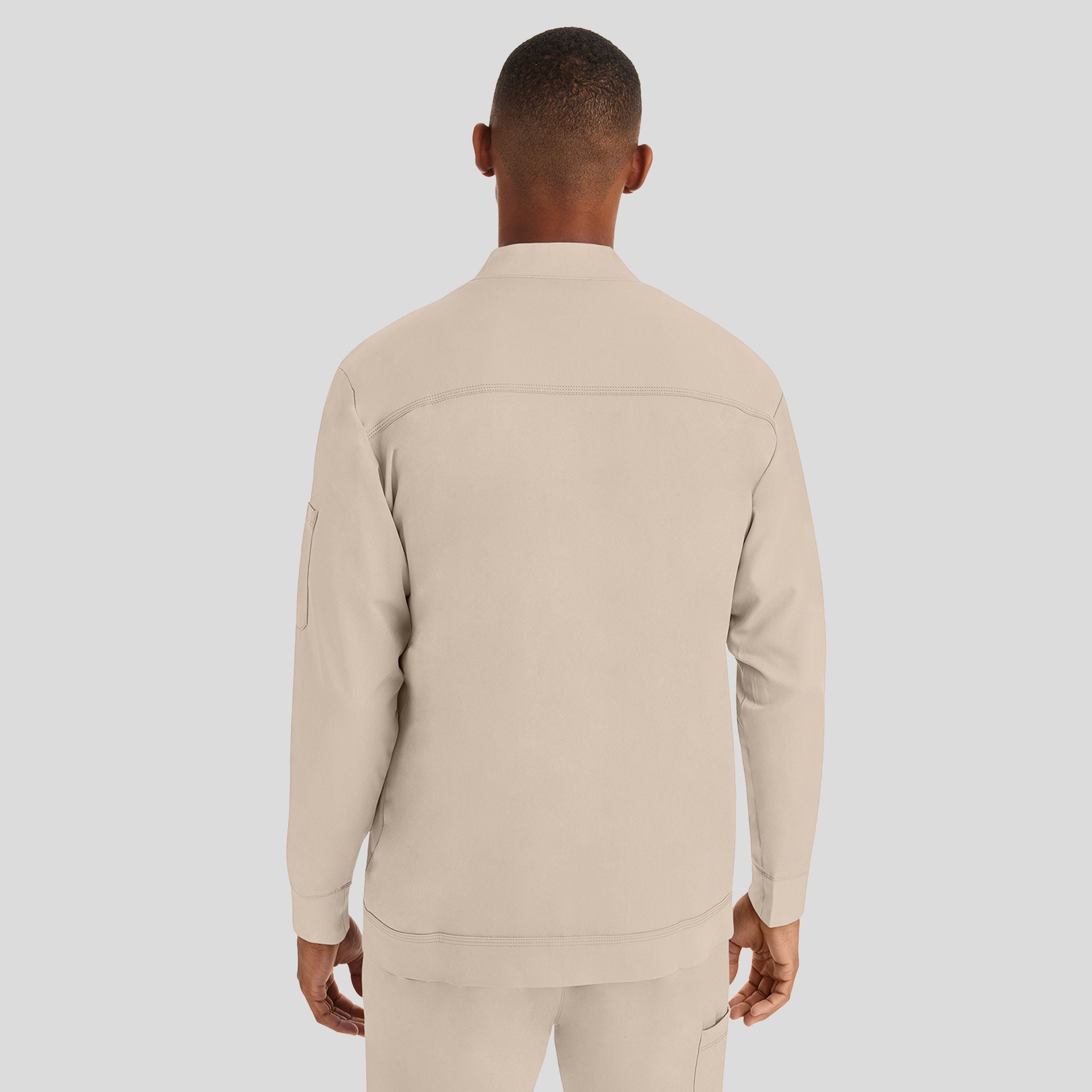 Men's Michael Zip Front Solid Scrub Jacket